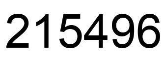 Number 215496 black image