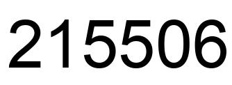 Number 215506 black image