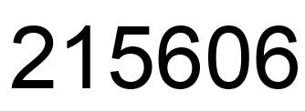 Number 215606 black image