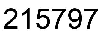 Number 215797 black image