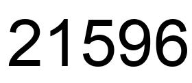 Number 21596 black image