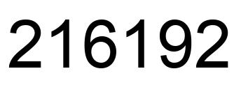 Number 216192 black image