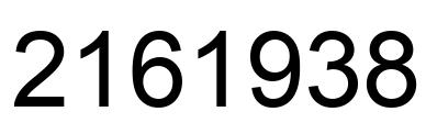 Number 2161938 black image