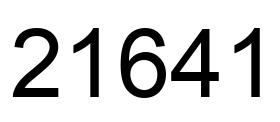 Number 21641 black image