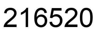 Number 216520 black image