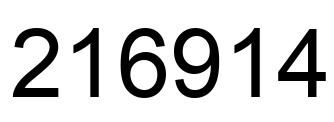 Number 216914 black image