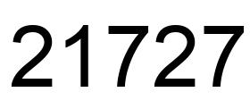 Number 21727 black image