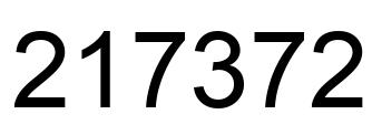 Number 217372 black image