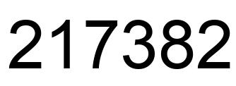 Número 217382 imagen negro