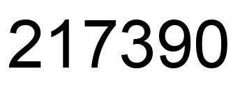 Number 217390 black image