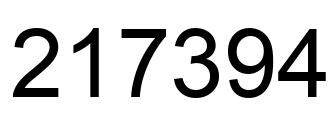 Número 217394 imagen negro
