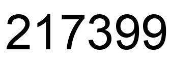 Número 217399 imagen negro