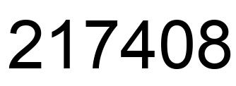 Number 217408 black image