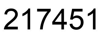 Número 217451 imagen negro
