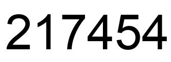 Número 217454 imagen negro