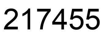 Número 217455 imagen negro