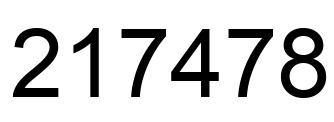 Número 217478 imagen negro