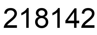Number 218142 black image