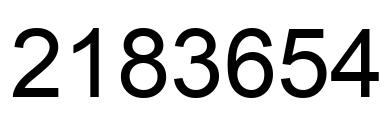 Number 2183654 black image