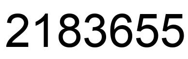 Number 2183655 black image
