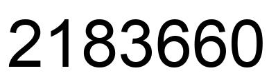 Number 2183660 black image