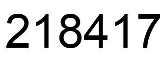 Número 218417 imagen negro