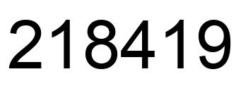 Número 218419 imagen negro