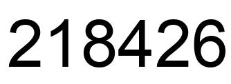 Número 218426 imagen negro