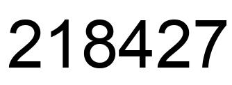 Número 218427 imagen negro