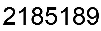 Number 2185189 black image
