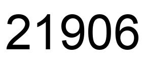 Number 21906 black image