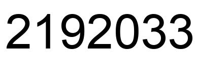 Number 2192033 black image