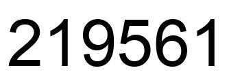 Number 219561 black image