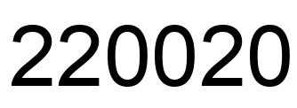 Number 220020 black image