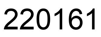 Number 220161 black image
