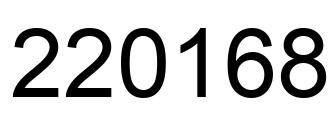 Number 220168 black image