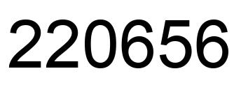 Number 220656 black image