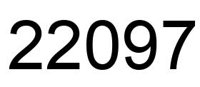 Number 22097 black image