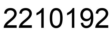 Number 2210192 black image