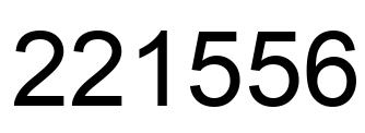 Number 221556 black image