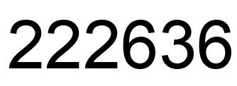 Number 222636 black image
