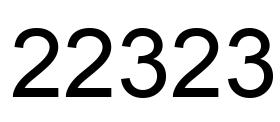 Number 22323 black image