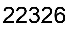 Número 22326 imagen negro