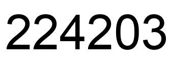 Número 224203 imagen negro