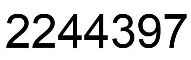 Número 2244397 imagen negro