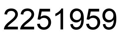 Número 2251959 imagen negro
