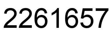 Number 2261657 black image