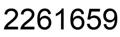 Number 2261659 black image