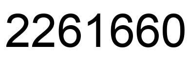 Number 2261660 black image