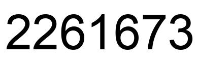 Number 2261673 black image